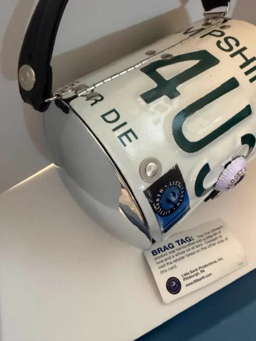 License Plate Purse Little Earth Handbag New Hampshire